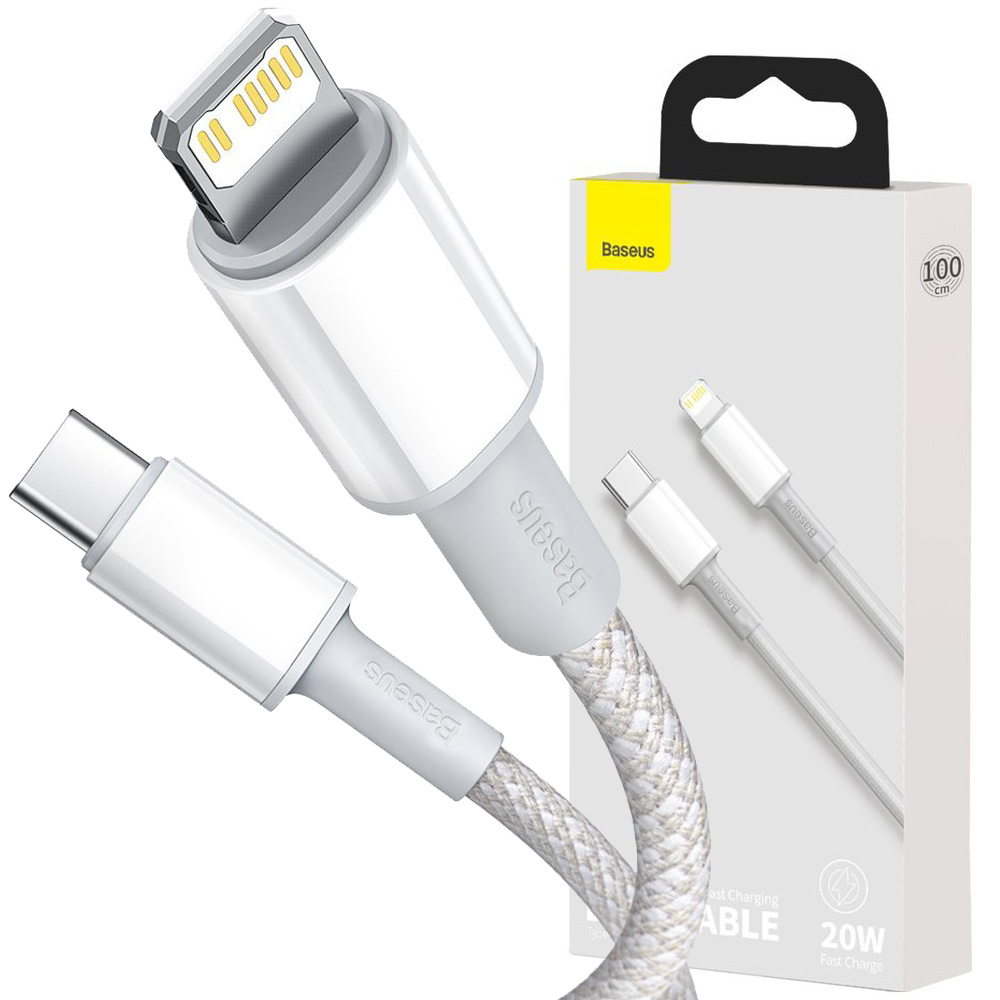 Kabel do iPhone biały firmy Baseus